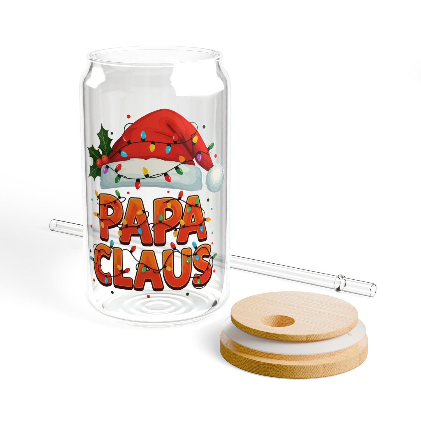 Papa Claus Christmas Sipper Glass