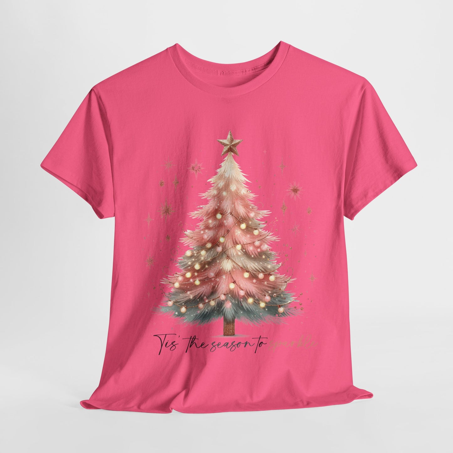 Pink Christmas Tree Heavy Cotton Tee