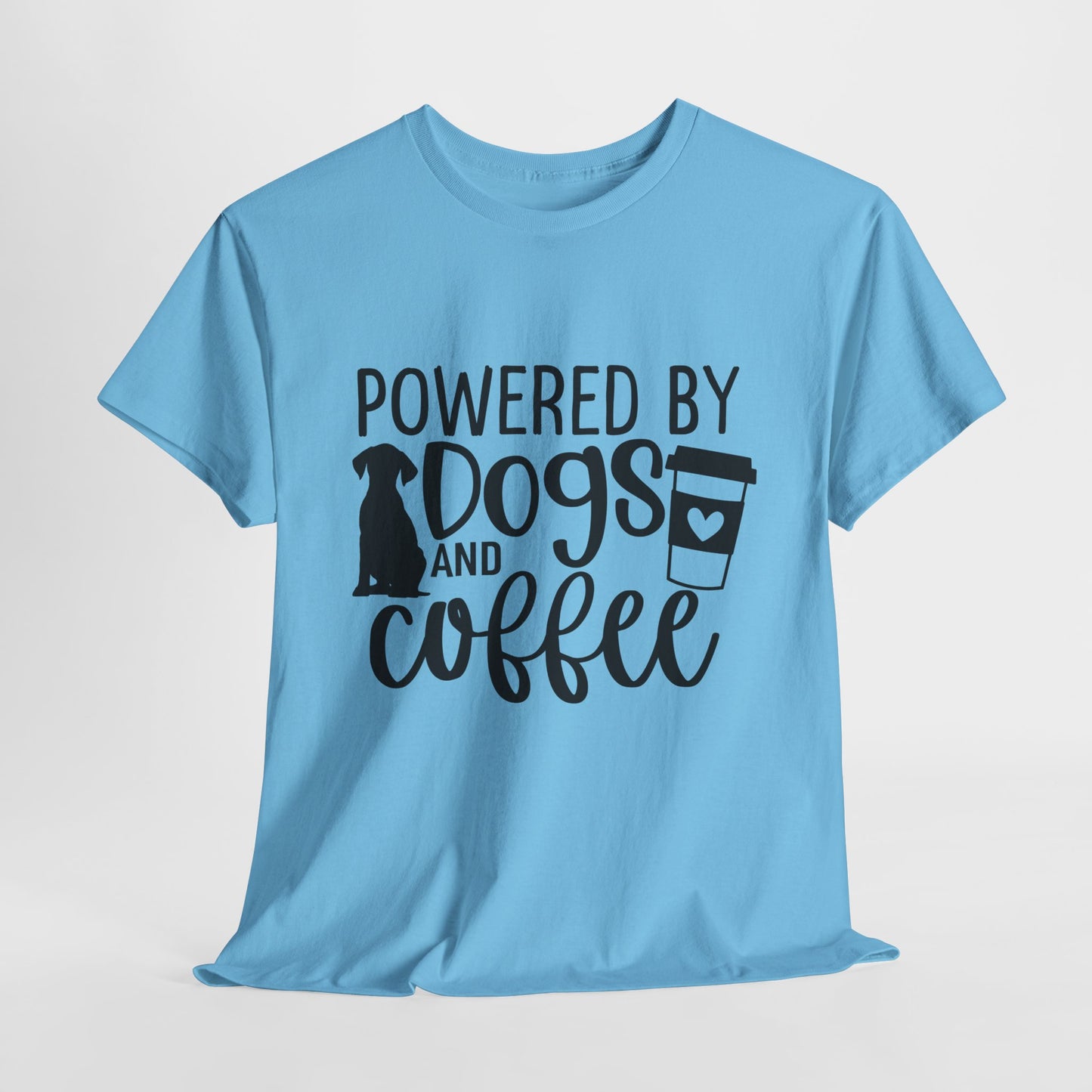 Powered By Dogs and Coffee Heavy Cotton Tee