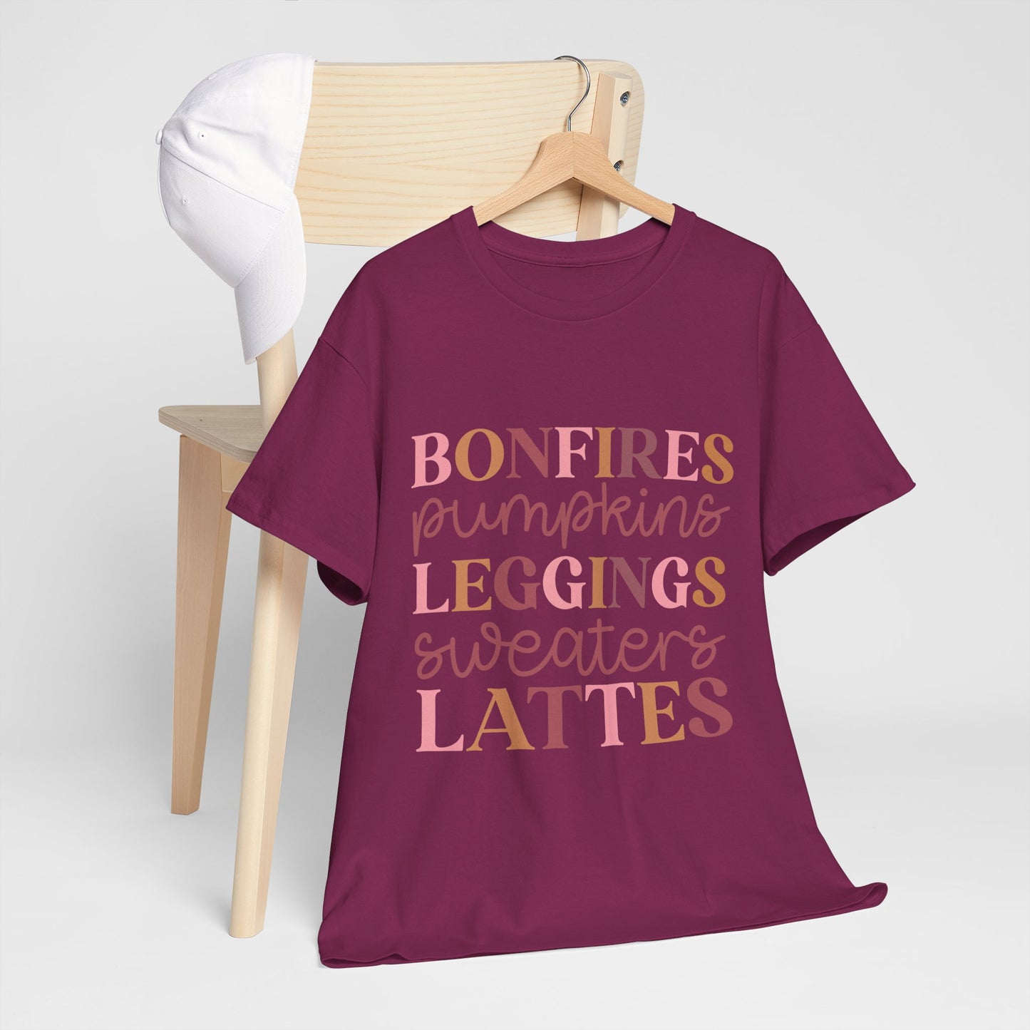 Bonfires Pumpkins Lattes Sweaters Unisex Heavy Cotton Tee