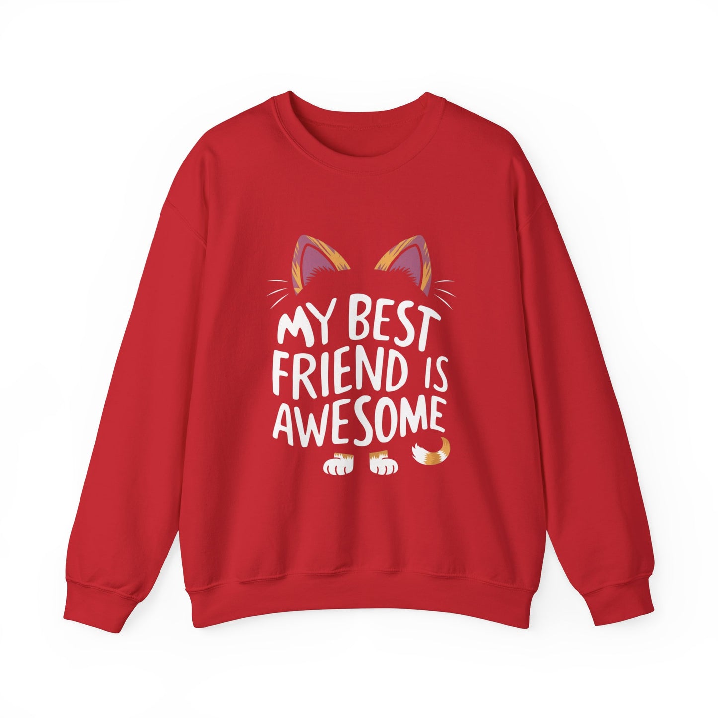 My Best Friend Is Awesome Funny Cat Sweatshirt