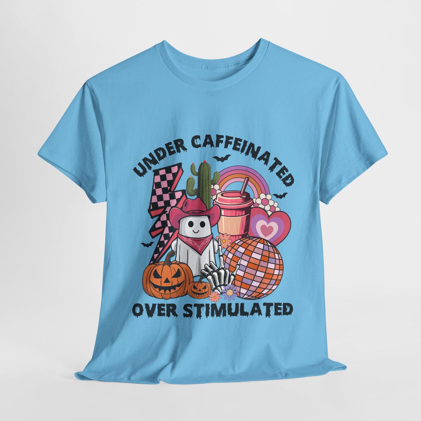 Under Caffeinated Funny Coffee Heavy Cotton Tee