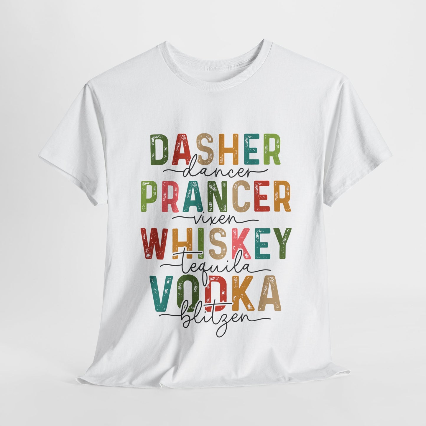 Reindeer Alcoholic Games Heavy Cotton Tee