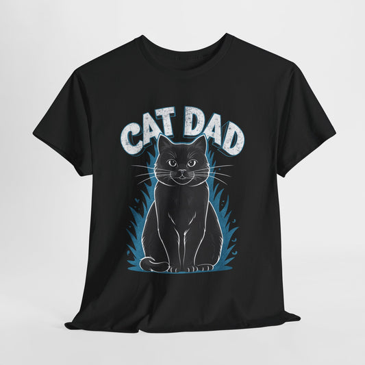 Cat Dad Heavy Cotton Tee