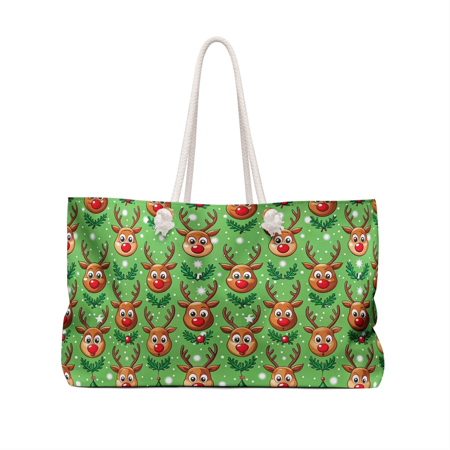 Reindeer Green Weekender Bag