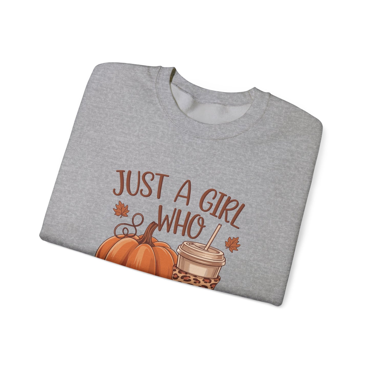 Just A Girl Who Loves Fall Unisex Heavy Blend™ Crewneck Sweatshirt