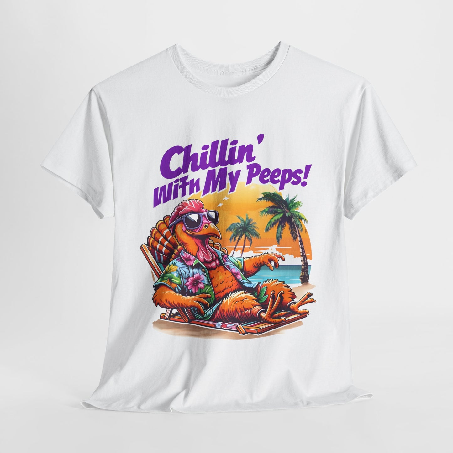 Chillin With My Peeps Funny Thanksgiving Tee