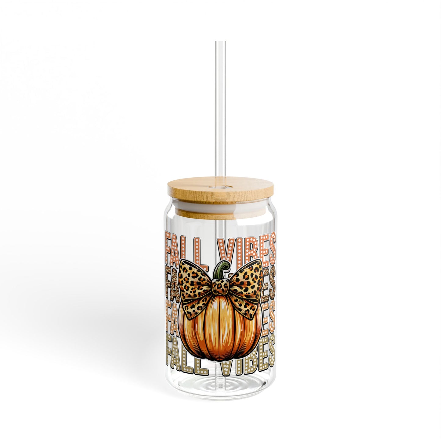 Fall Vibes Sipper Glass