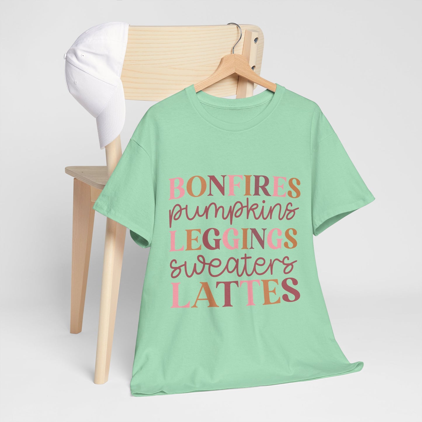 Bonfires Pumpkins Lattes Sweaters Unisex Heavy Cotton Tee