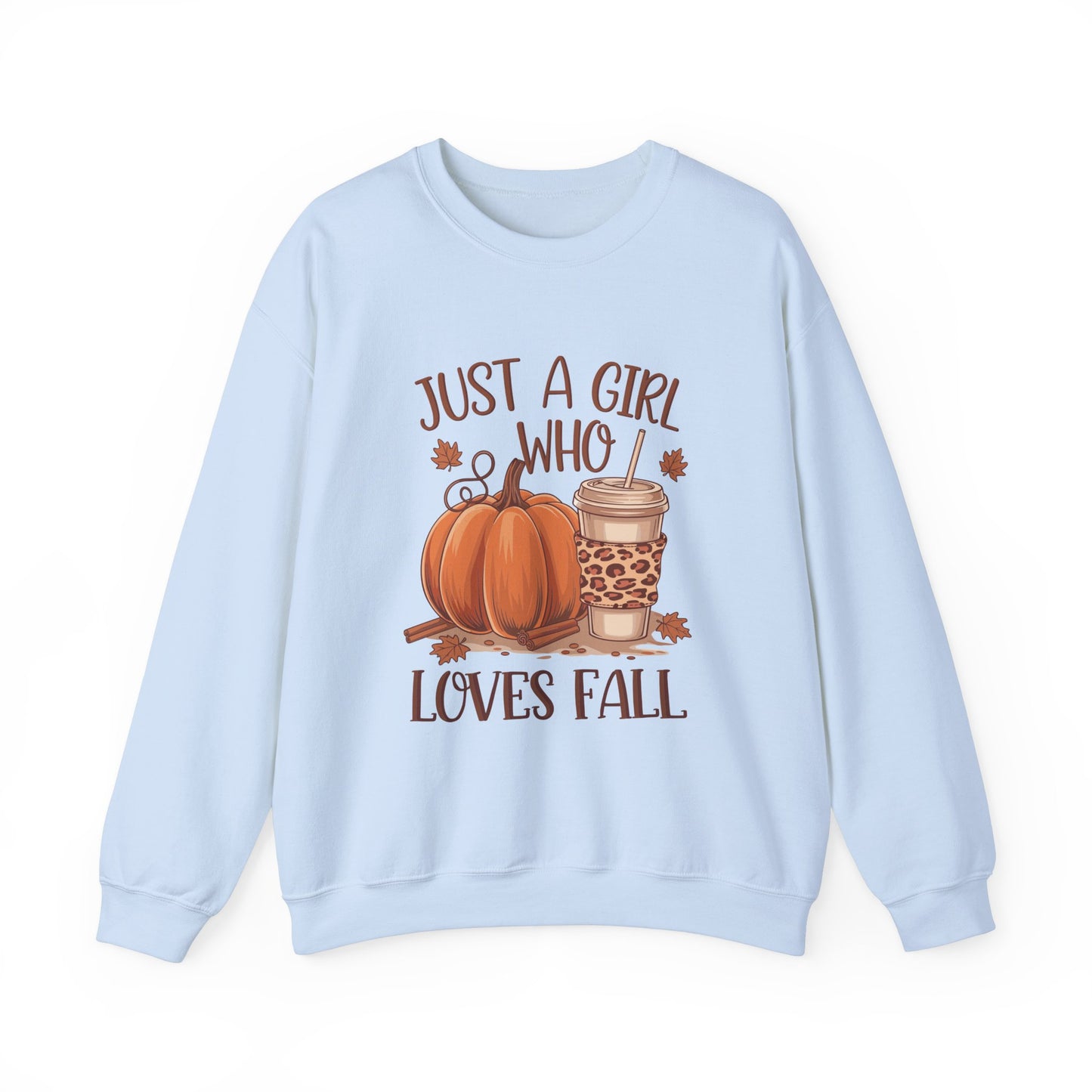 Just A Girl Who Loves Fall Unisex Heavy Blend™ Crewneck Sweatshirt