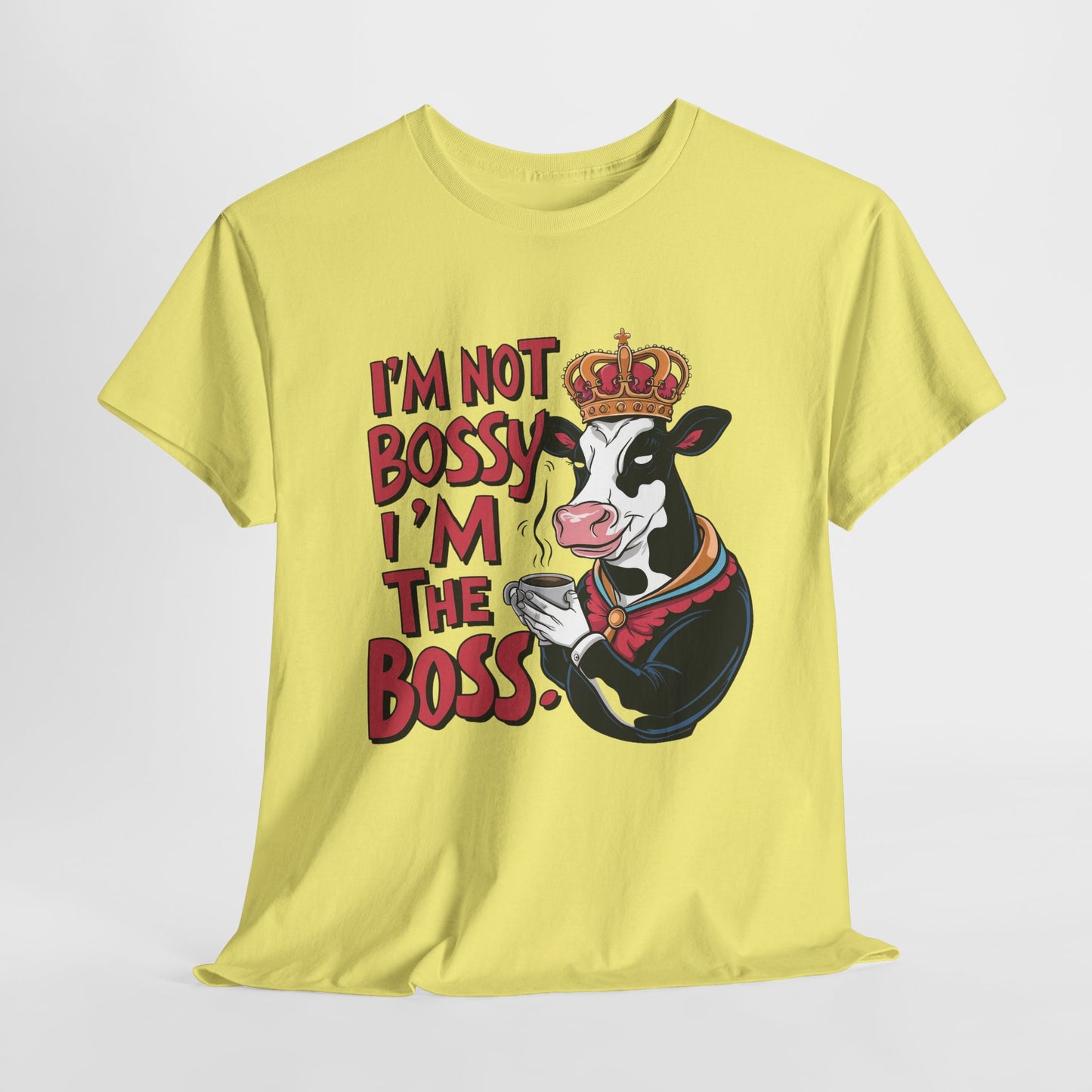 I'm The Boss Funny Cow Heavy Cotton Tee