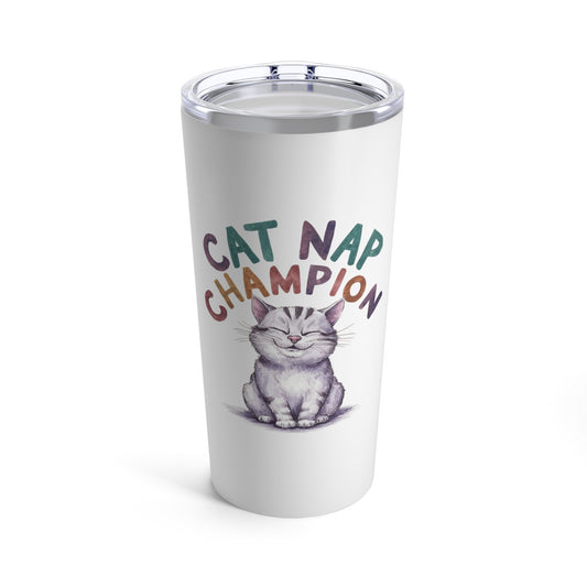 Cat Nap Champion Funny Cat Tumbler 20oz