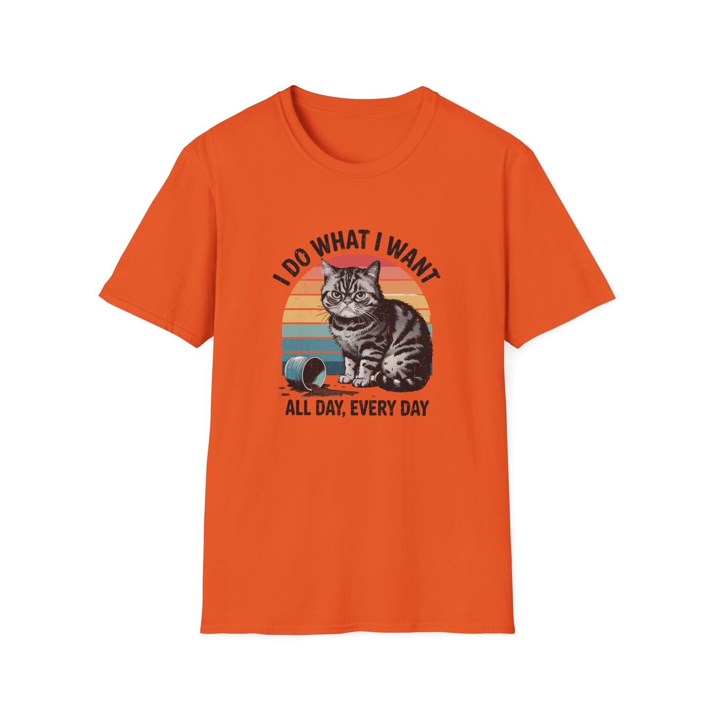 I Do What I Want Funny Cat Softstyle T-Shirt