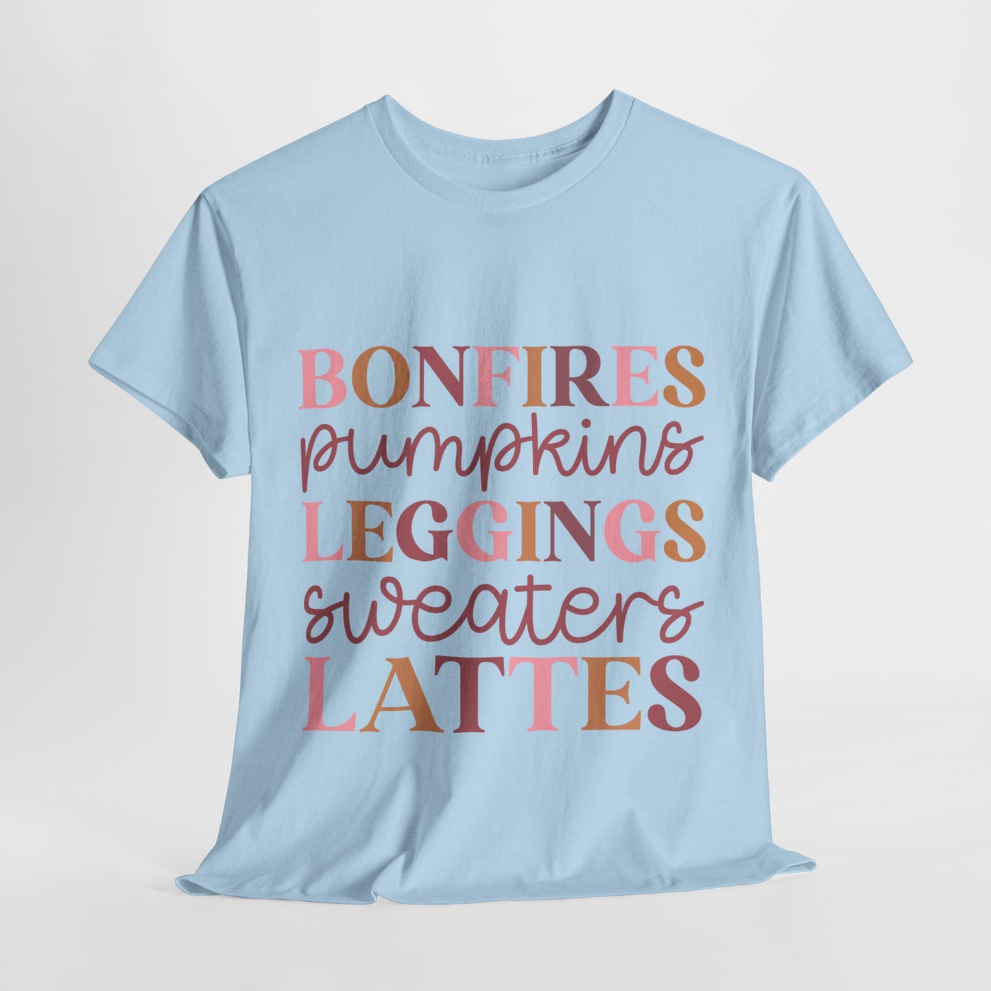 Bonfires Pumpkins Lattes Sweaters Unisex Heavy Cotton Tee