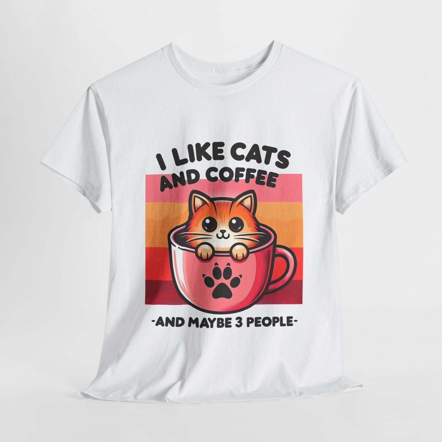 I Like Cats and Coffee Heavy Cotton Tee