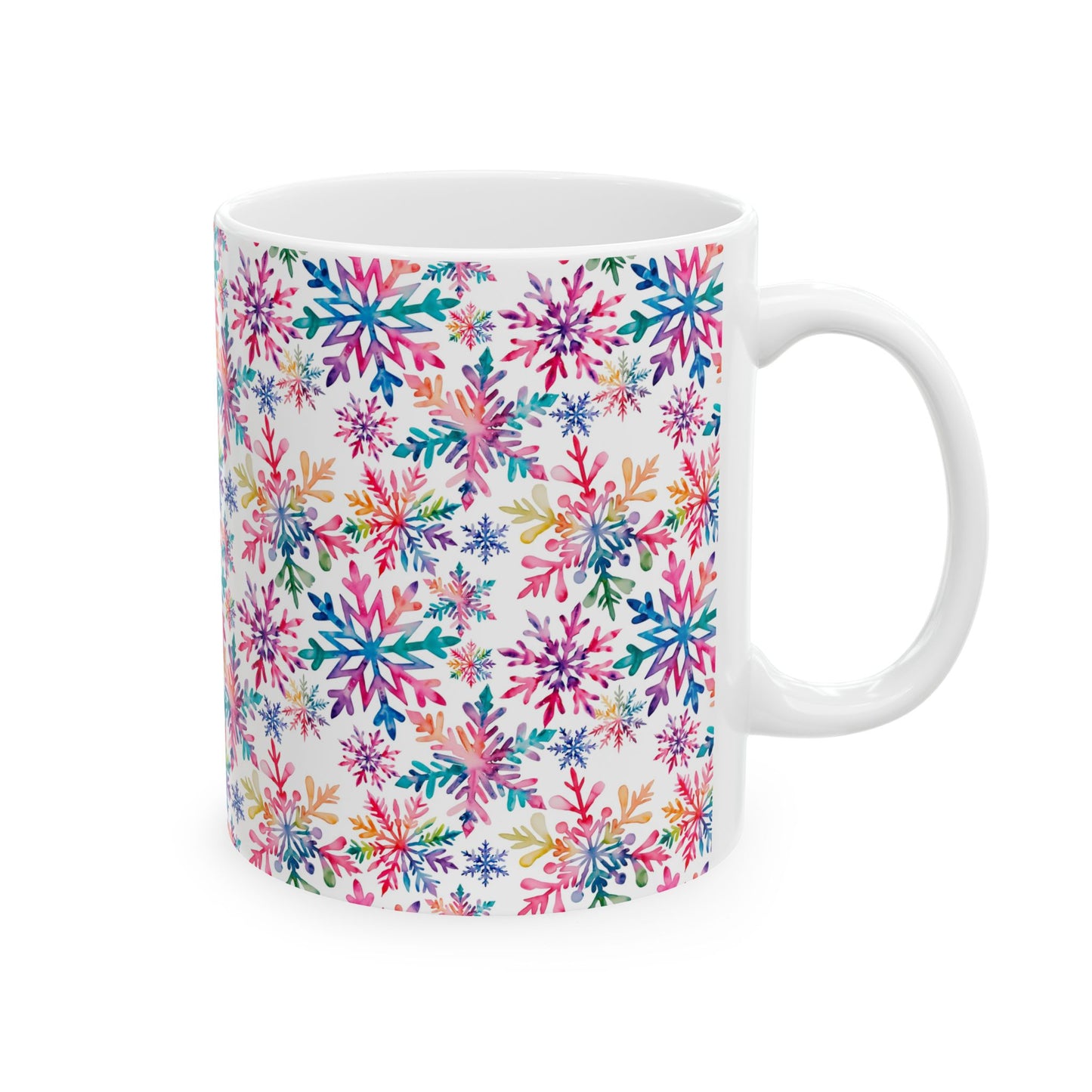 Colorful Winter Snowflakes Mug