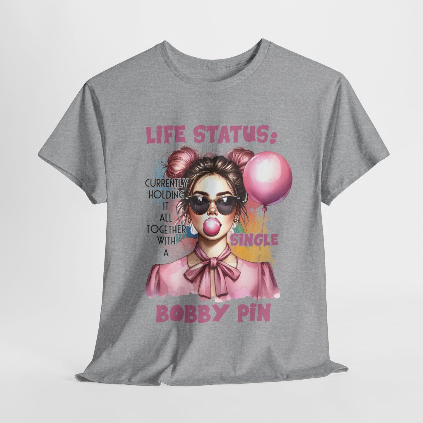 Funny Woman Life Status Short Sleeve Tee