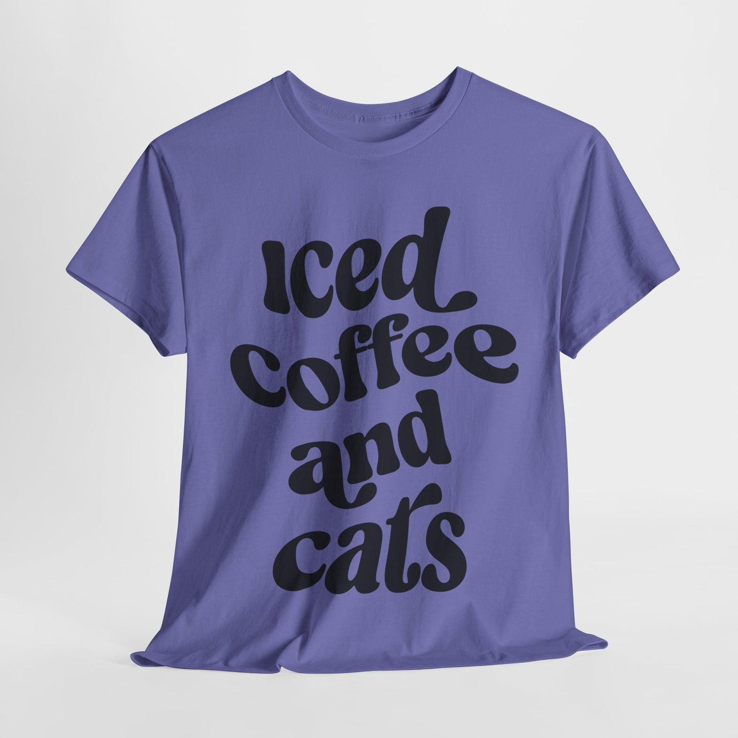 Iced Coffee and Cats Heavy Cotton Tee