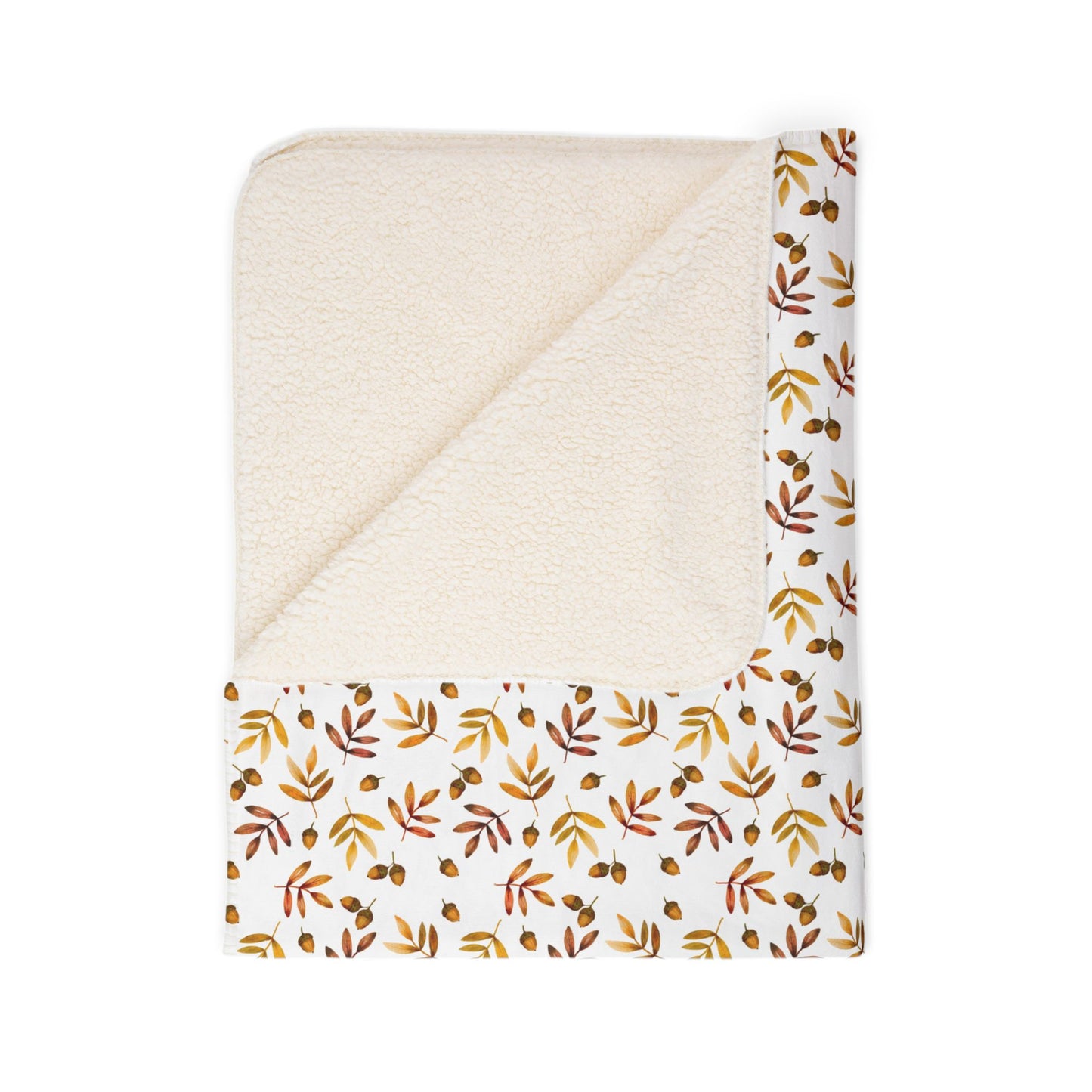 Autumn Leaves 5 Fleece Sherpa Blanket