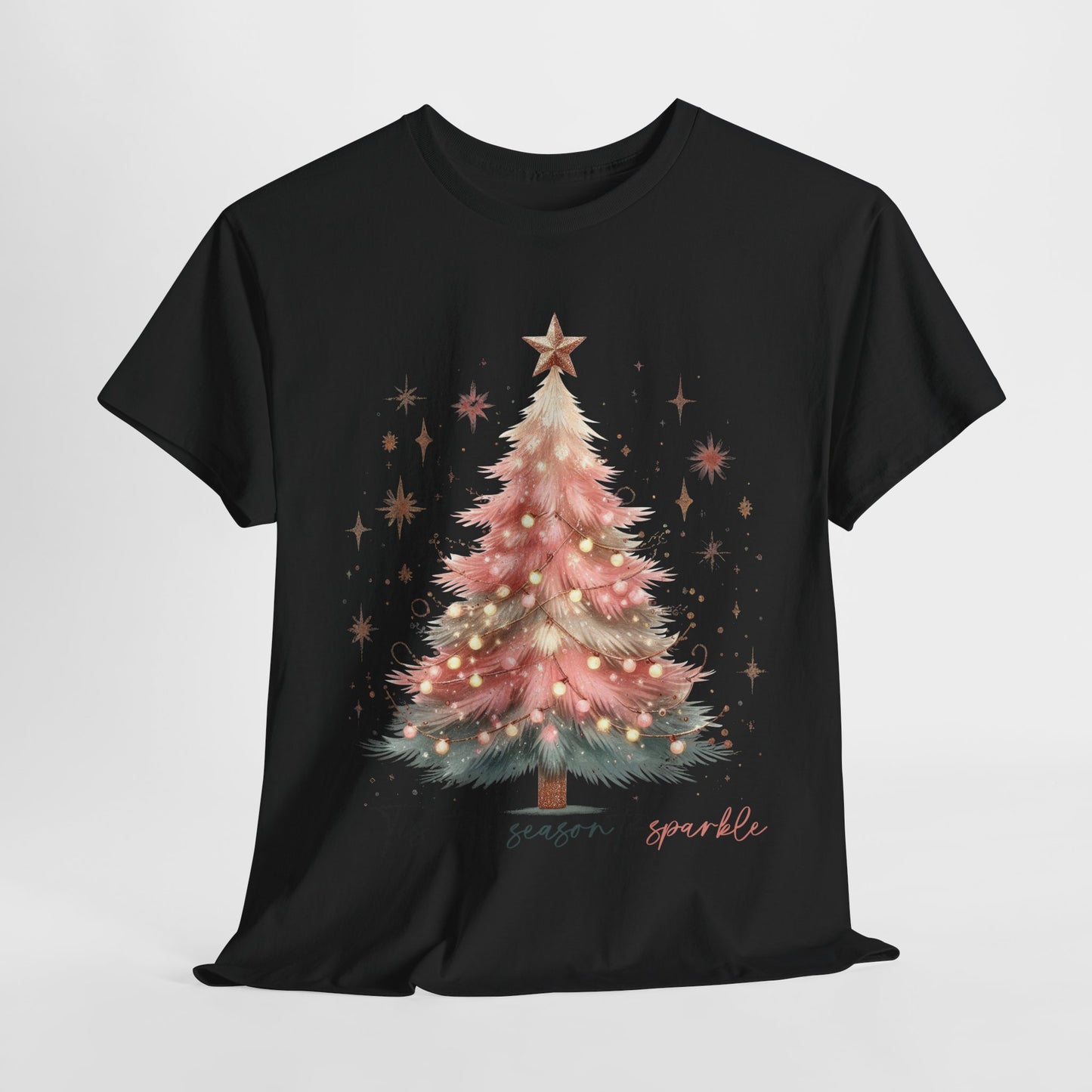 Pink Christmas Tree Heavy Cotton Tee