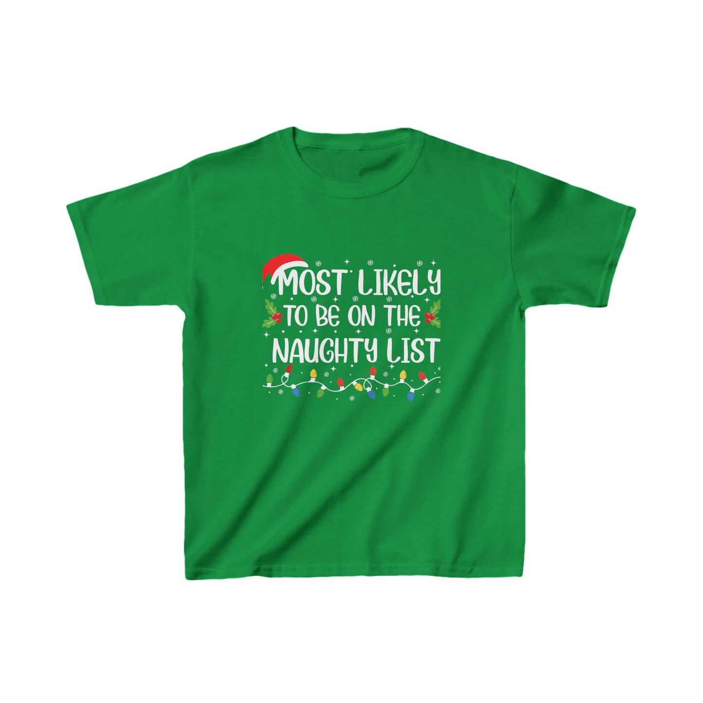 Most Likely To Be On The Naughty List Kids Tee