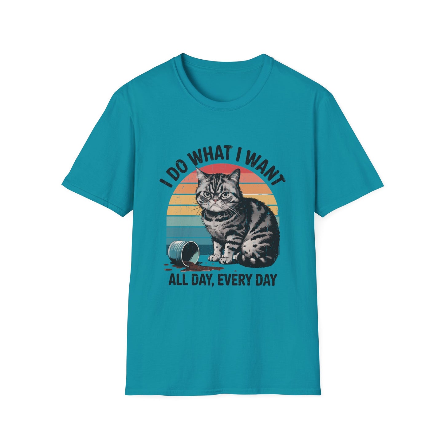 I Do What I Want Funny Cat Softstyle T-Shirt