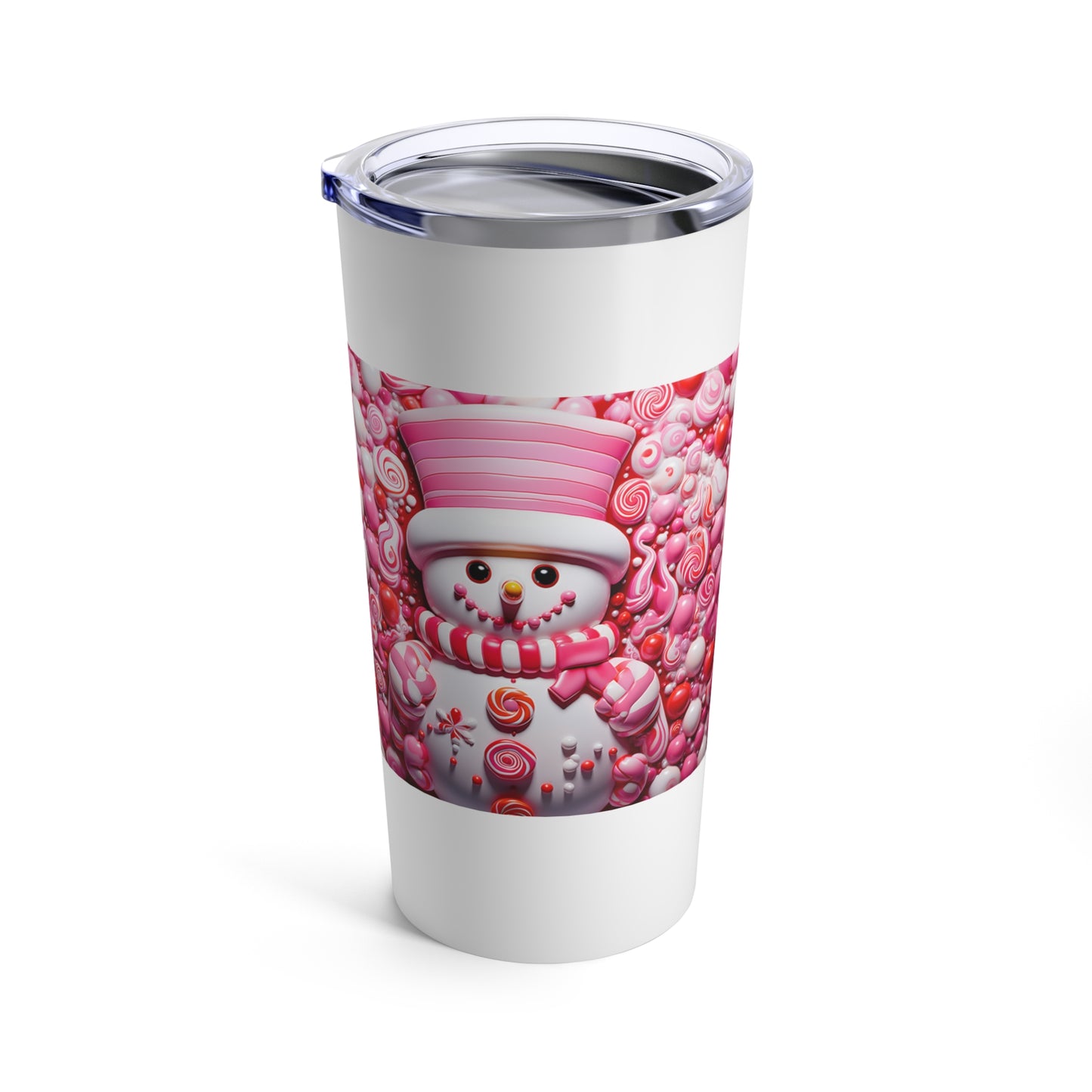 Pink Snowman Tumbler 20oz