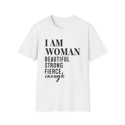 I Am Woman Inspirational Softstyle T-Shirt