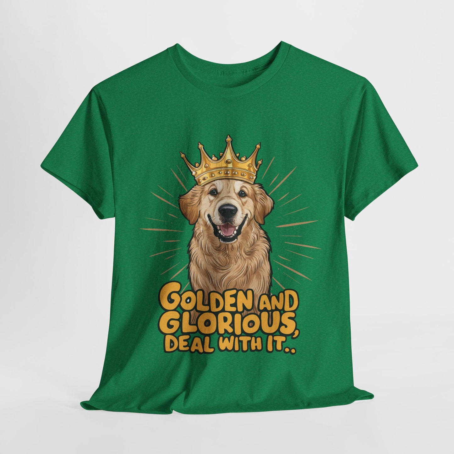 Golden Retriever Funny Dog Unisex Heavy Cotton Tee