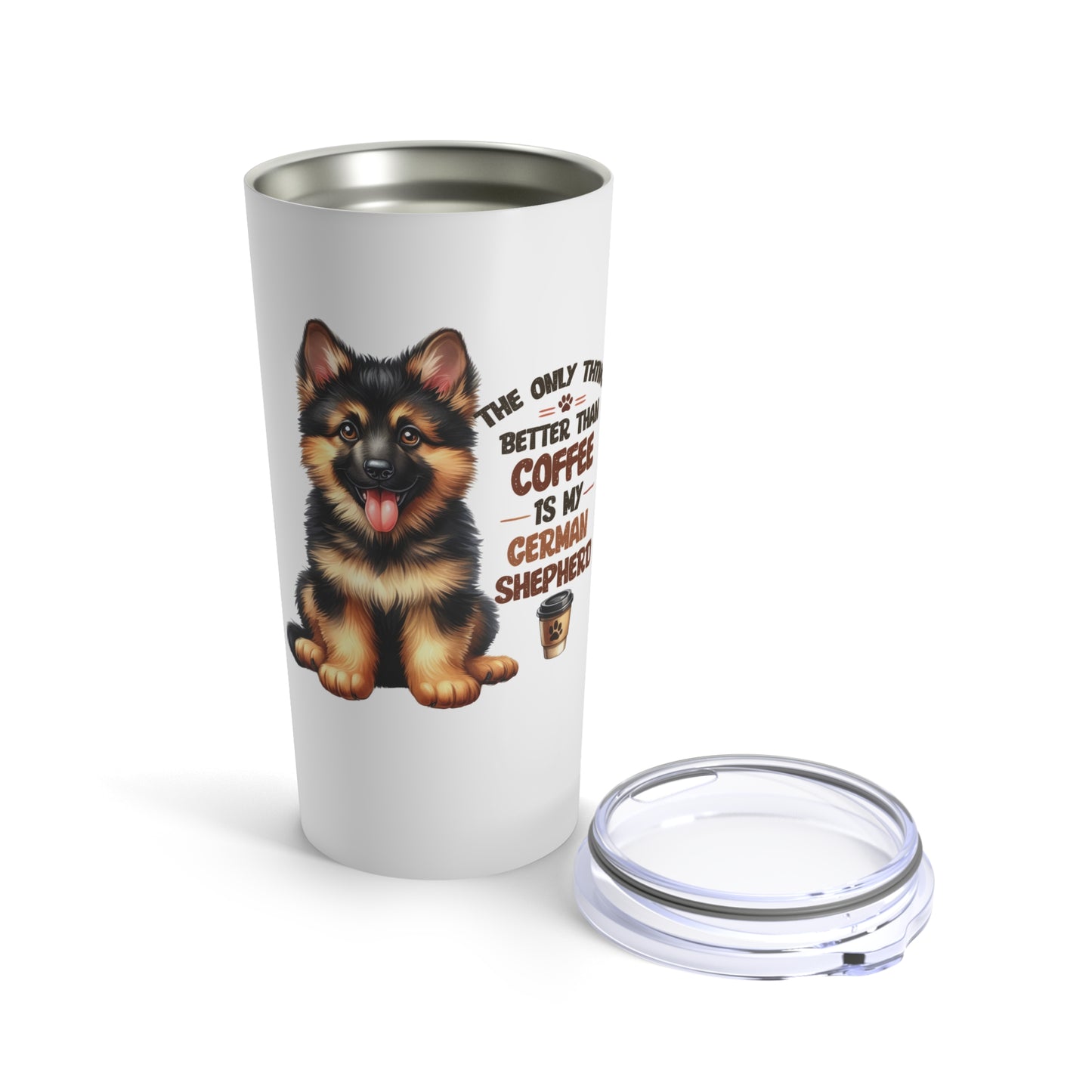 German Shepherd and Coffee Tumbler 20oz