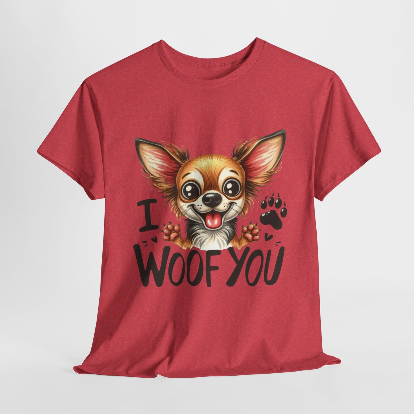 I Woof You Funny Dog Heavy Cotton Tee