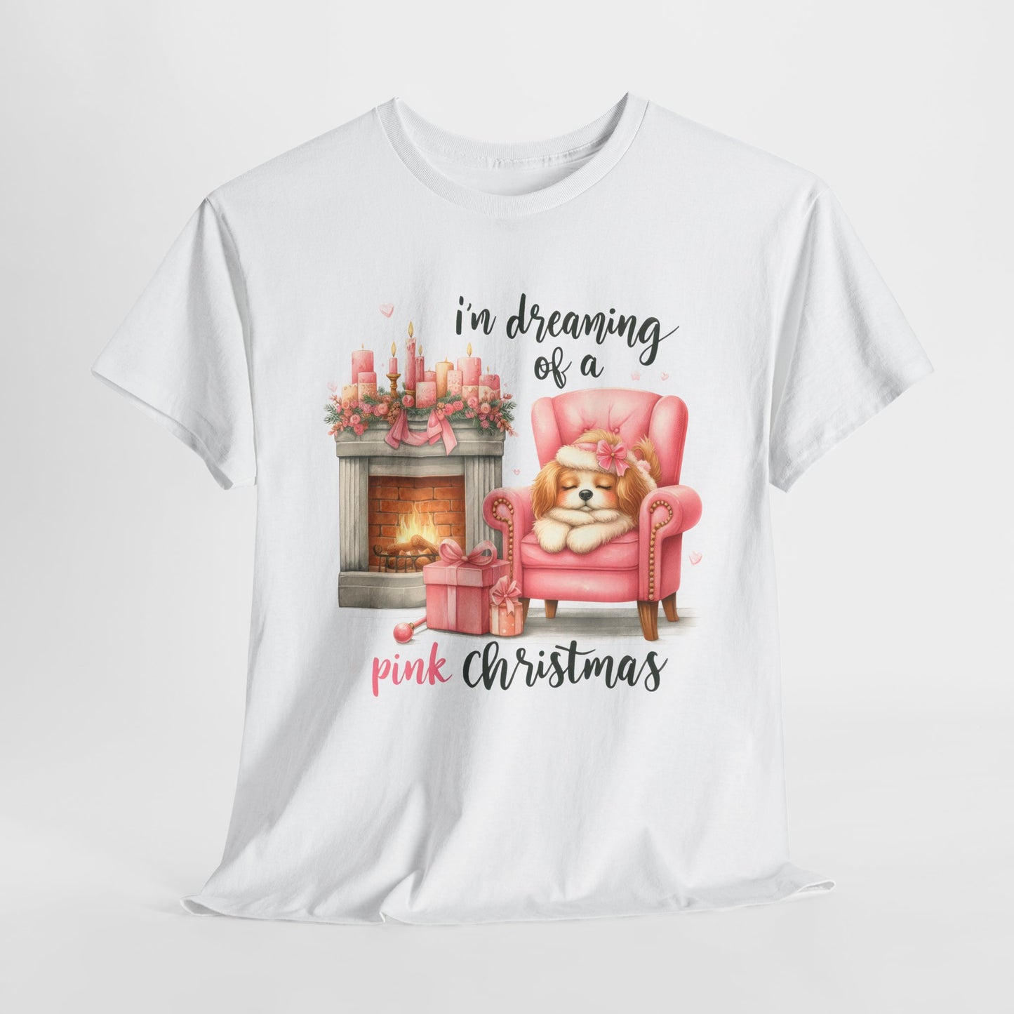 Dreaming of a Pink Christmas Heavy Cotton Tee