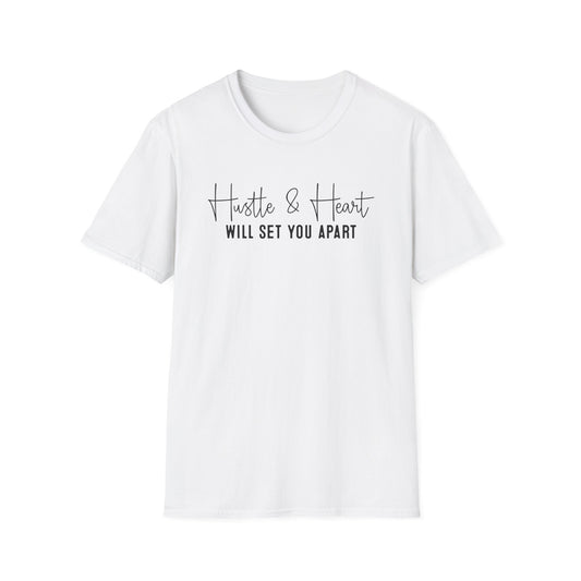 Hustle and Heart Entrepreneur Inspirational Softstyle T-Shirt