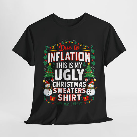 Ugly Sweater Inflation Christmas Heavy Cotton Tee