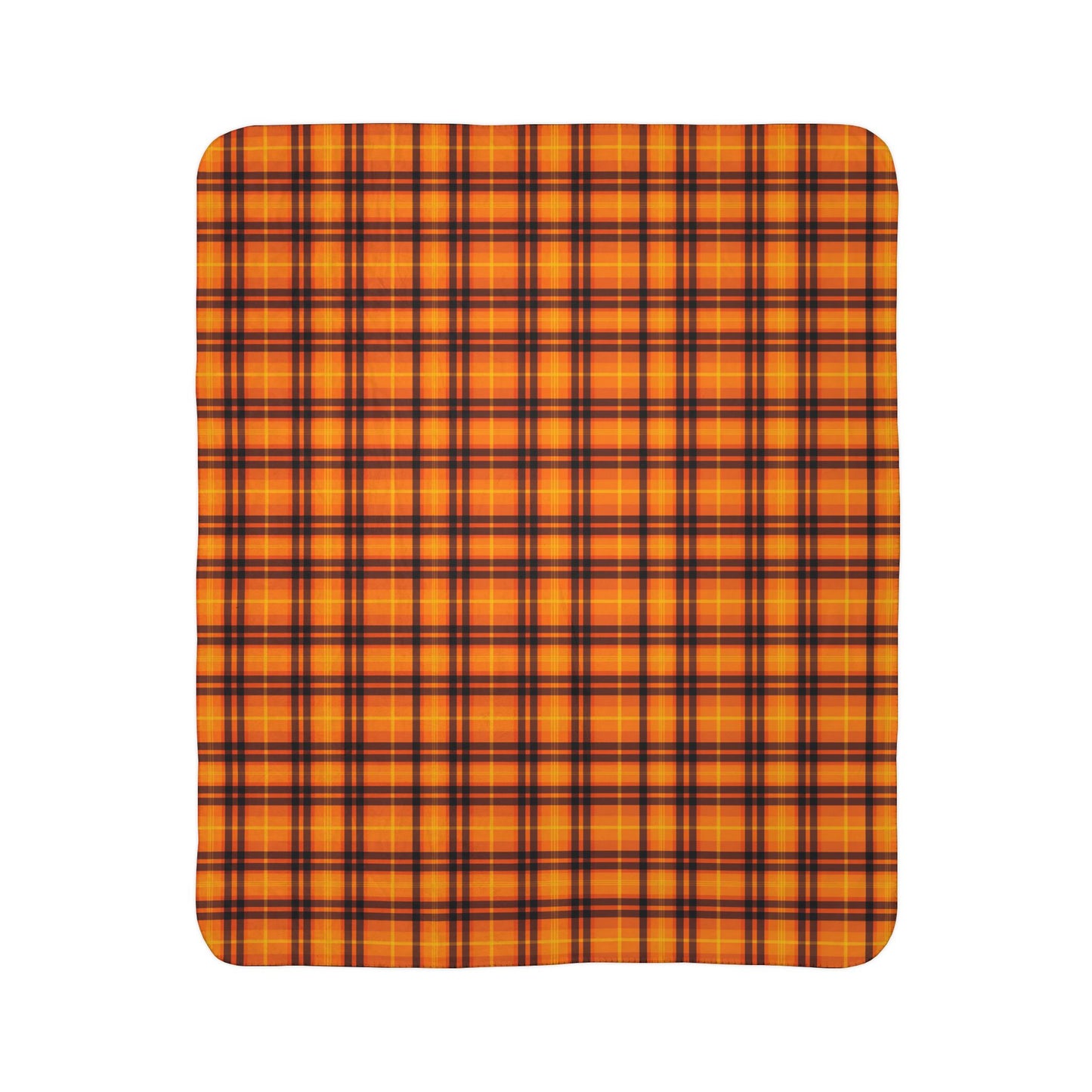 Autumn Plaid 2 Fleece Sherpa Blanket