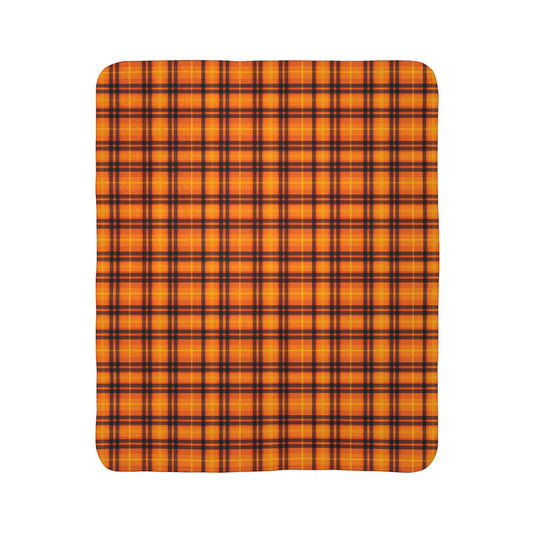 Autumn Plaid 2 Fleece Sherpa Blanket