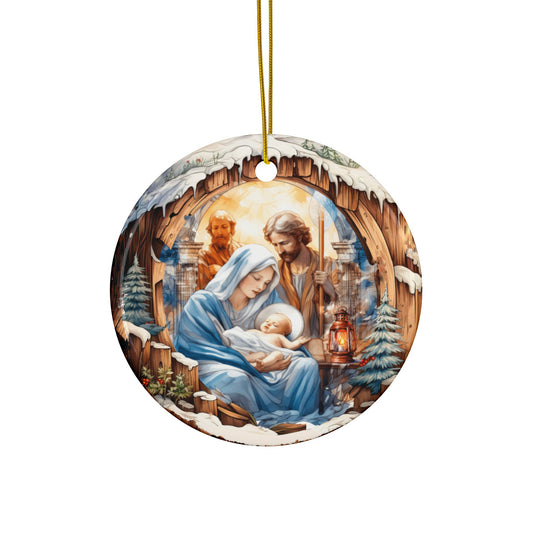 Nativity Scene Ceramic Ornament