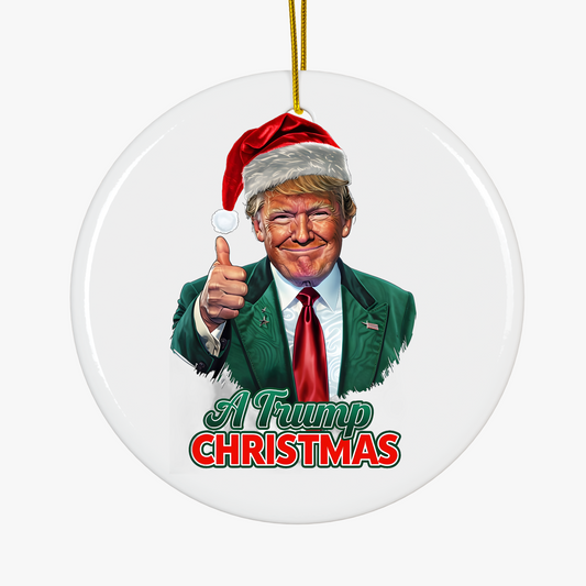 Donald Trump Christmas Ceramic Ornament