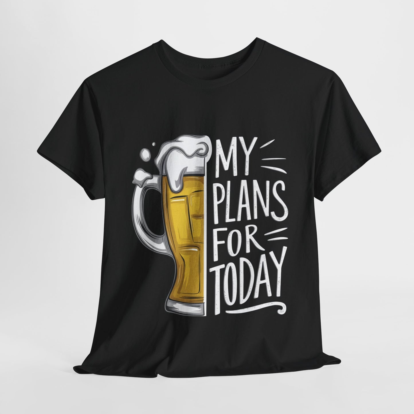 My Plans For Today Beer Funny Unisex Heavy Cotton Tee