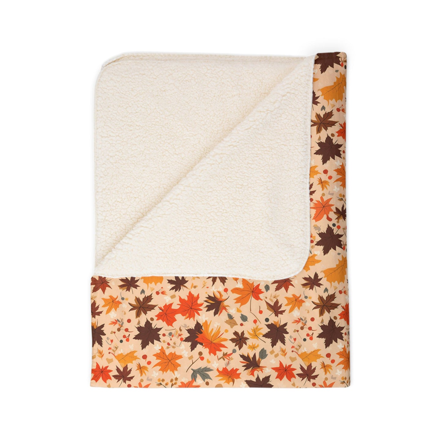 Autumn Leaves 1 Fleece Sherpa Blanket