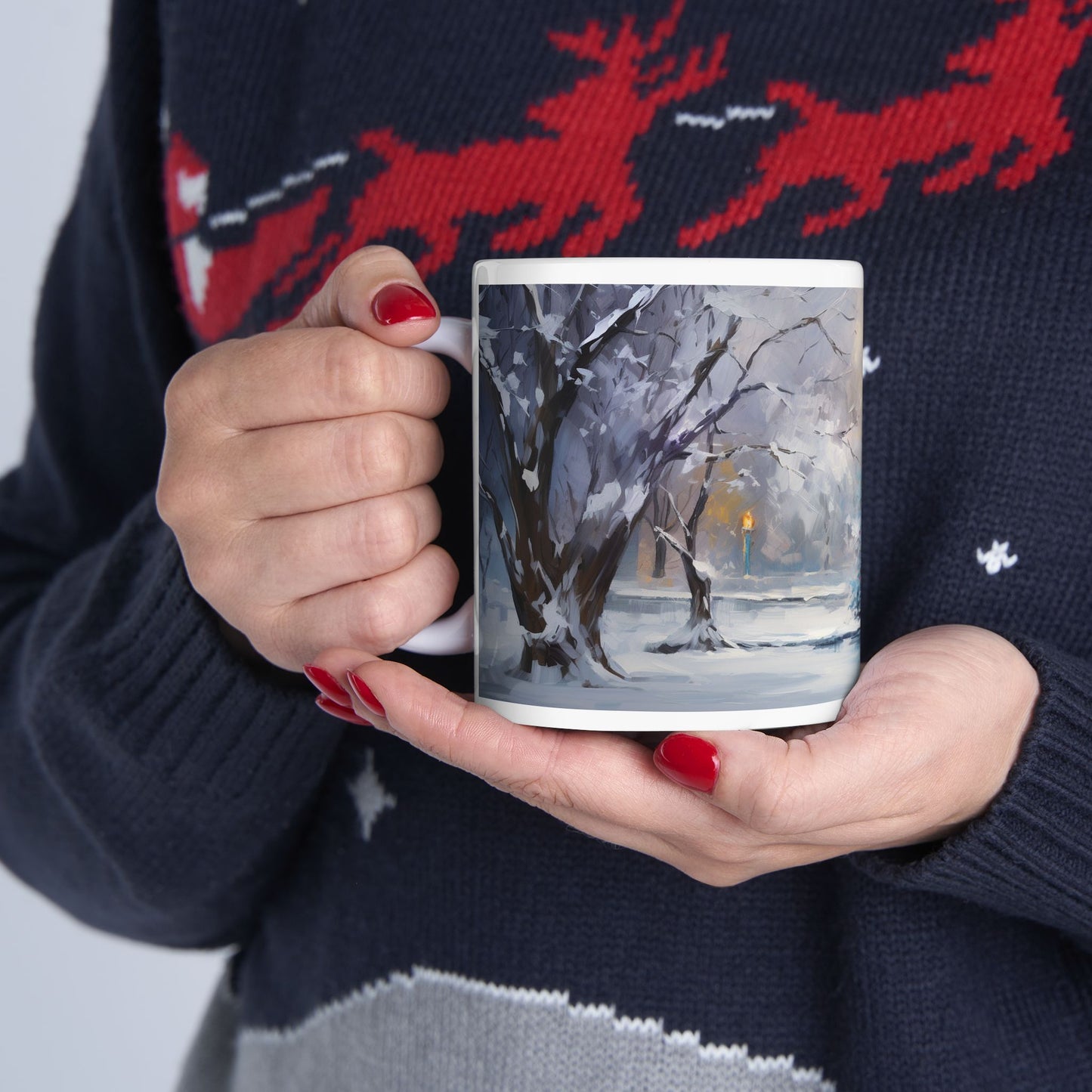 Snowy Treescape Ceramic Mug