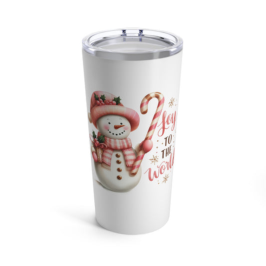 Joy To The World Pink Christmas Tumbler 20oz