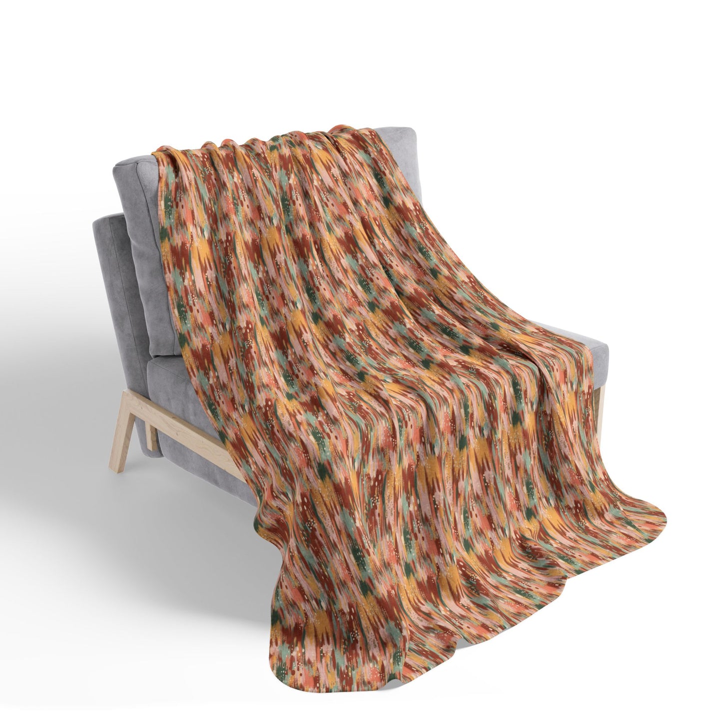 Autumn Abstract 3 Fleece Sherpa Blanket