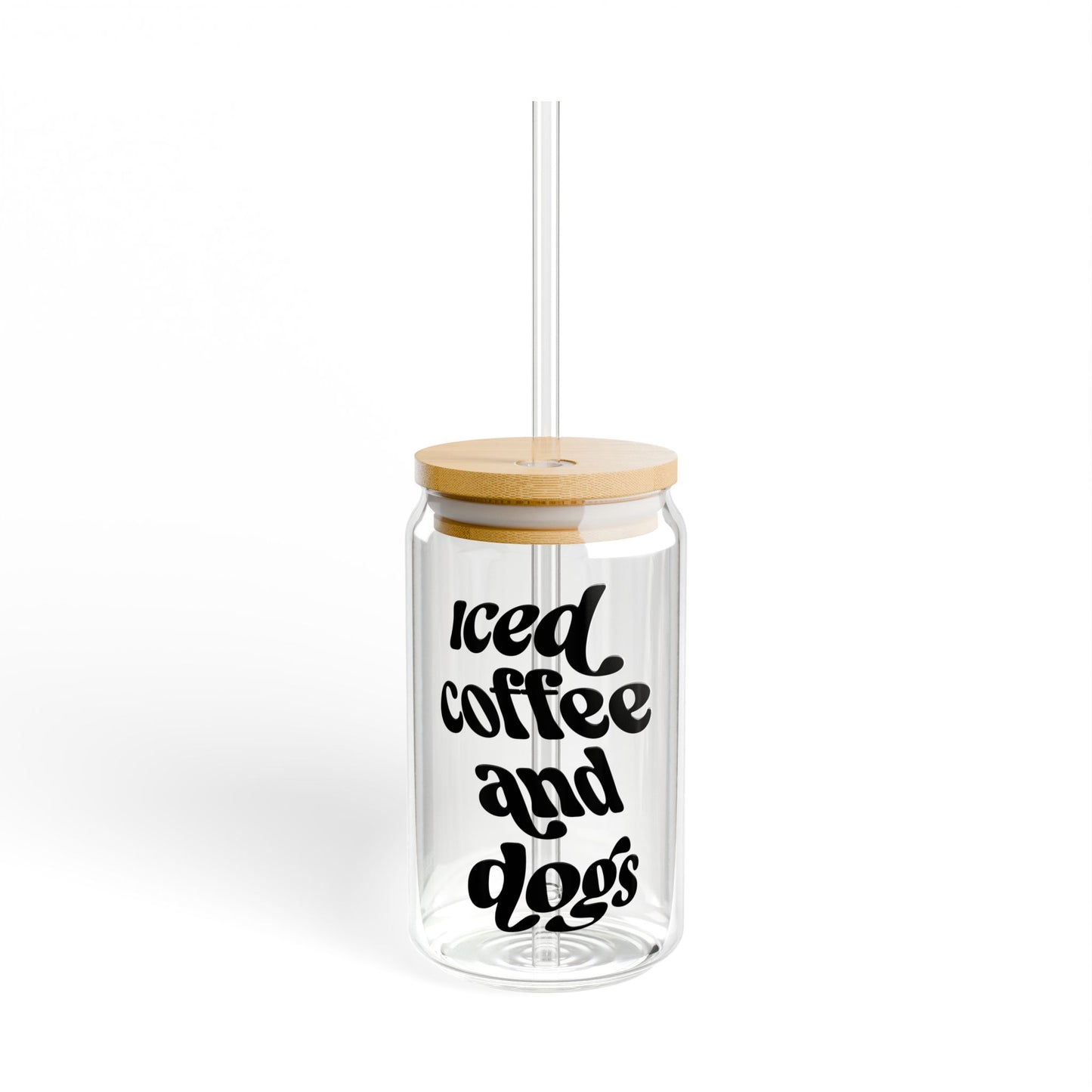 Iced Coffee and Dogs Sipper Glass