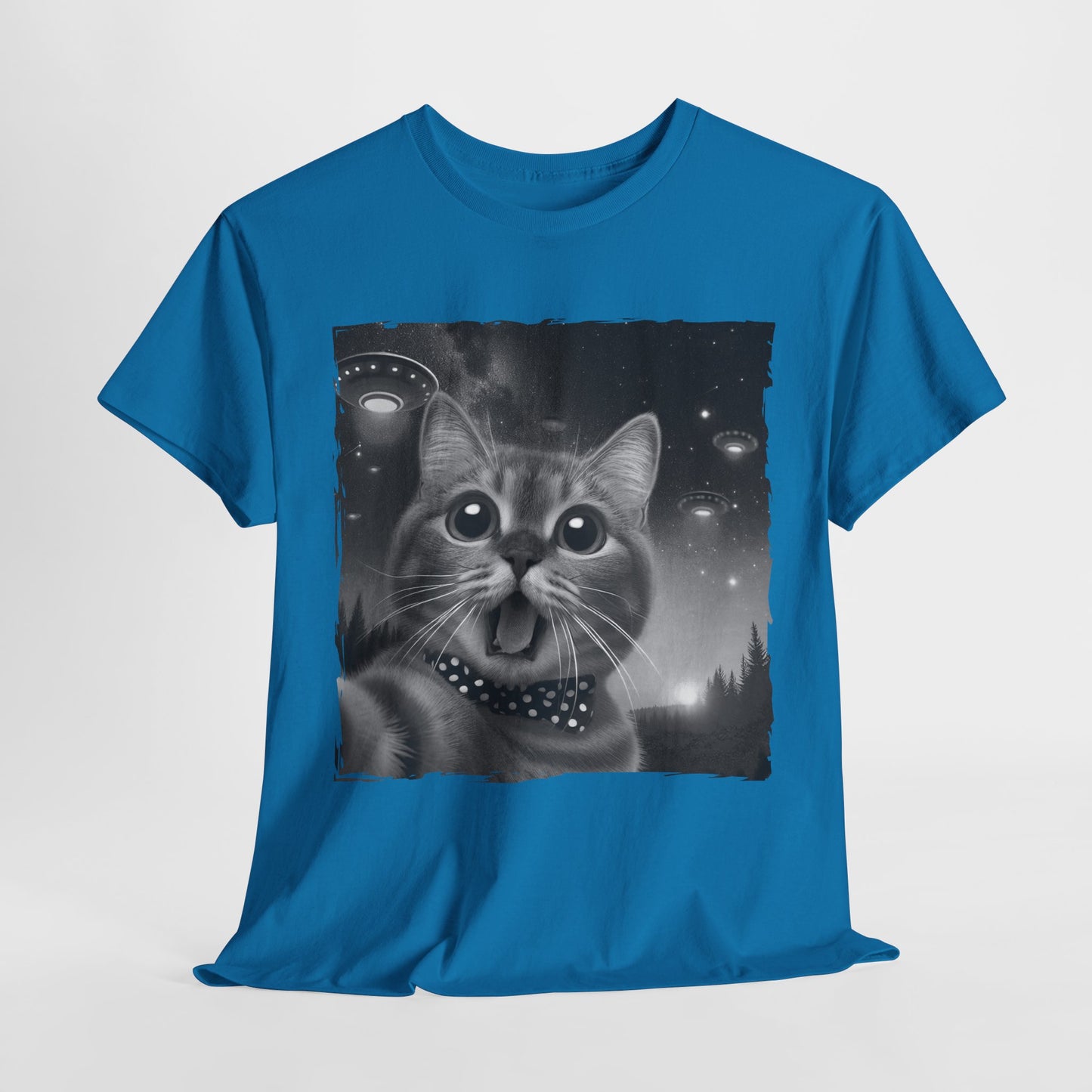 Cat Selfie Funny Cat Heavy Cotton Tee