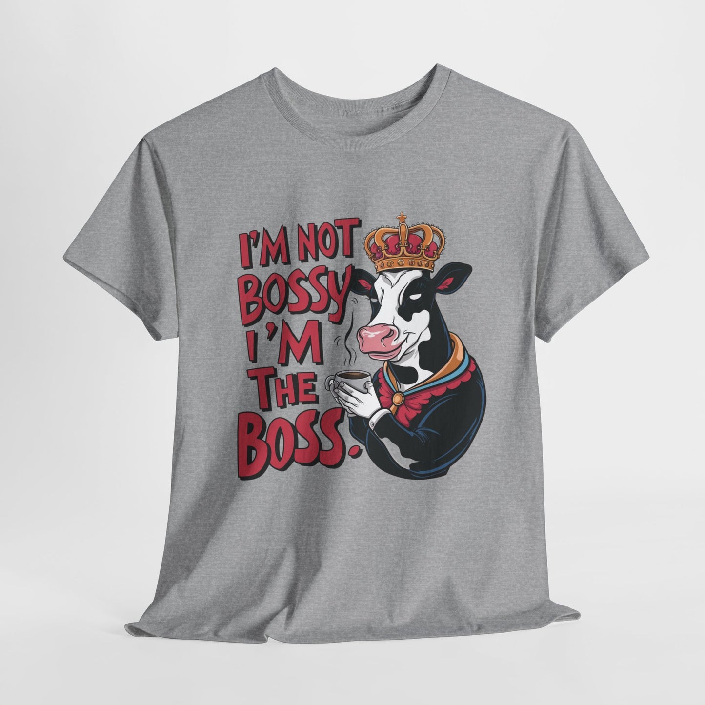 I'm The Boss Funny Cow Heavy Cotton Tee