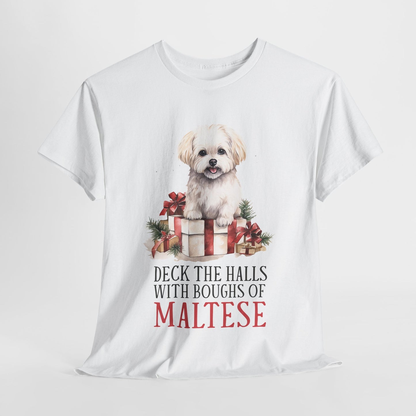 Christmas Maltese Heavy Cotton Tee