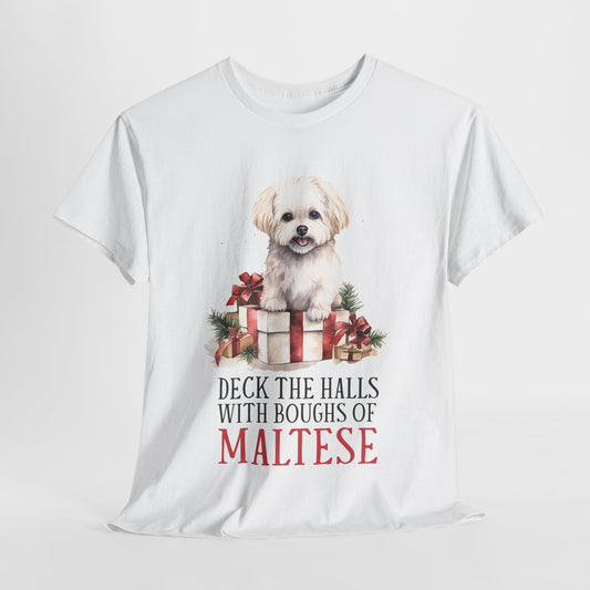 Christmas Maltese Heavy Cotton Tee