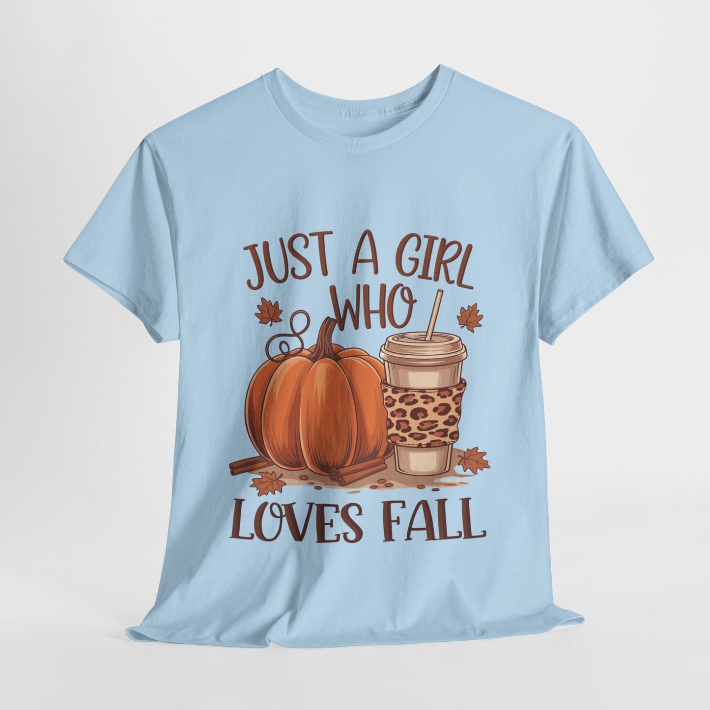 Just A Girl Who Loves Fall Unisex Heavy Cotton Tee