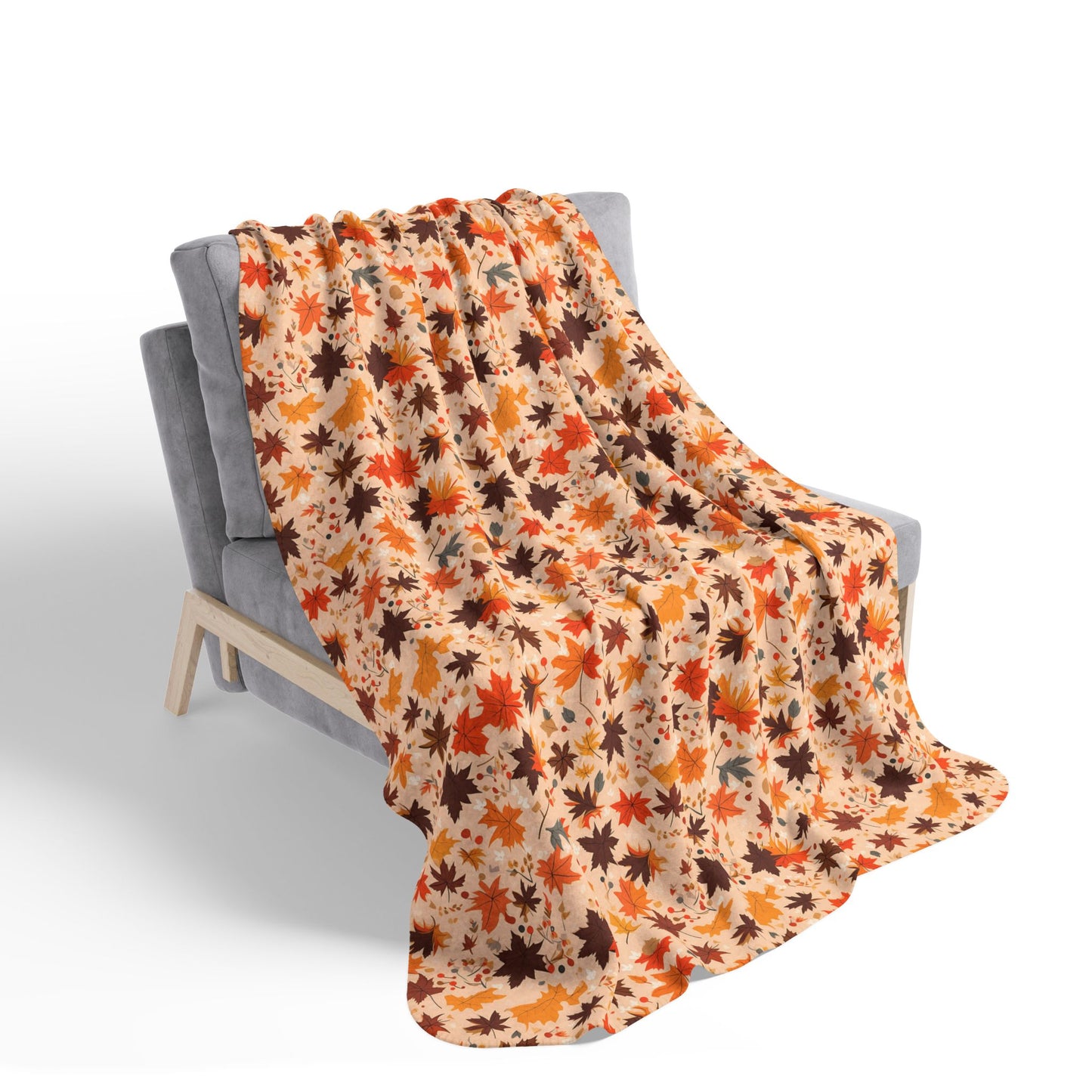 Autumn Leaves 1 Fleece Sherpa Blanket